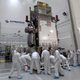 Technicians and engineers move GOES-S into a clean room for further processing. Photo: NASA/Leif Heimbold